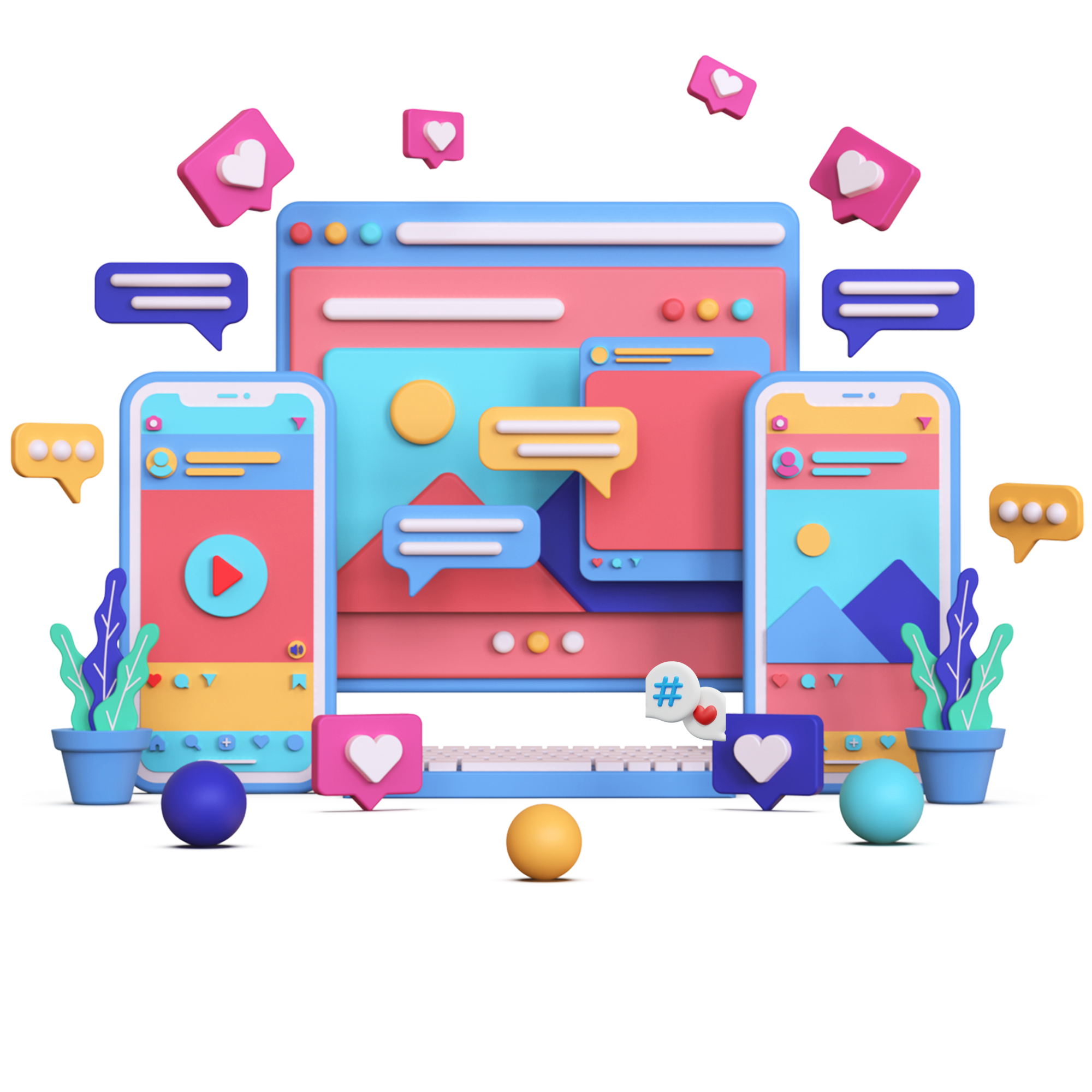 Création de contenu et marketing sur les réseaux sociaux